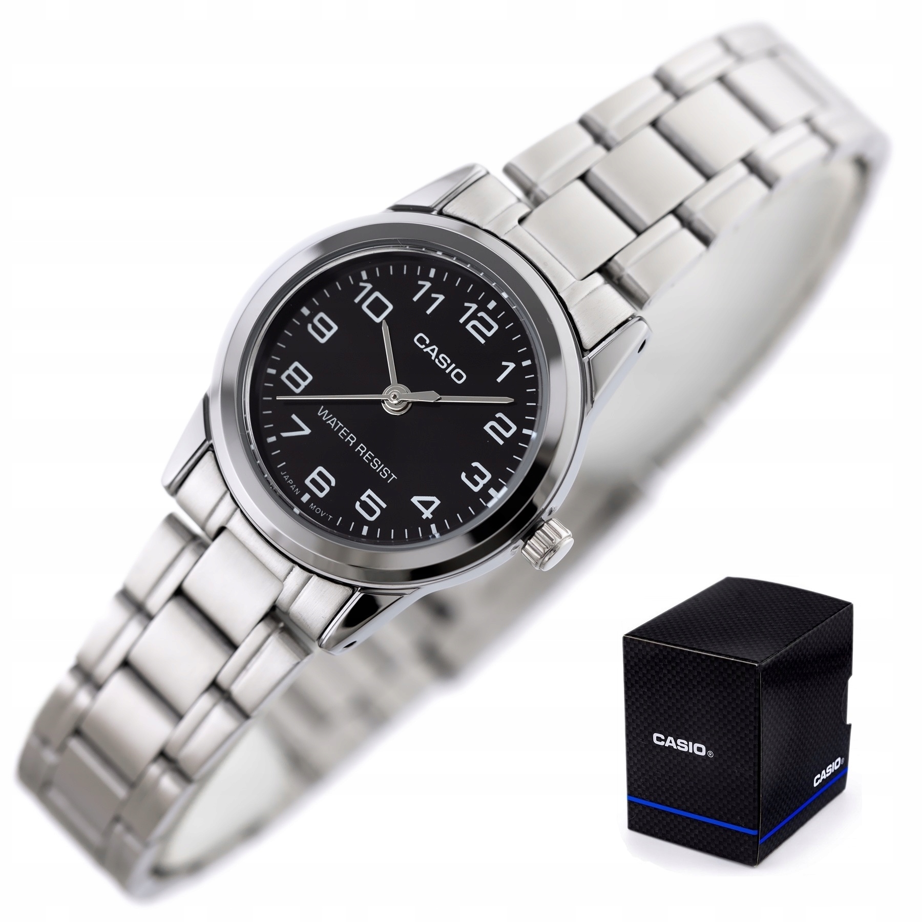 Dámské Hodinky Casio Linda Box Gravírování číslice náramek ocelový stříbrný