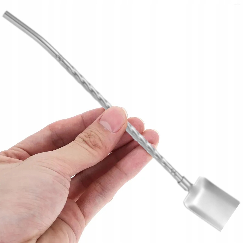 SREBRNE SŁOMKI Z ŁYŻECZKĄ EKO RURKI do napojów METALOWE słomki wielorazowe EAN (GTIN) 5905996281585