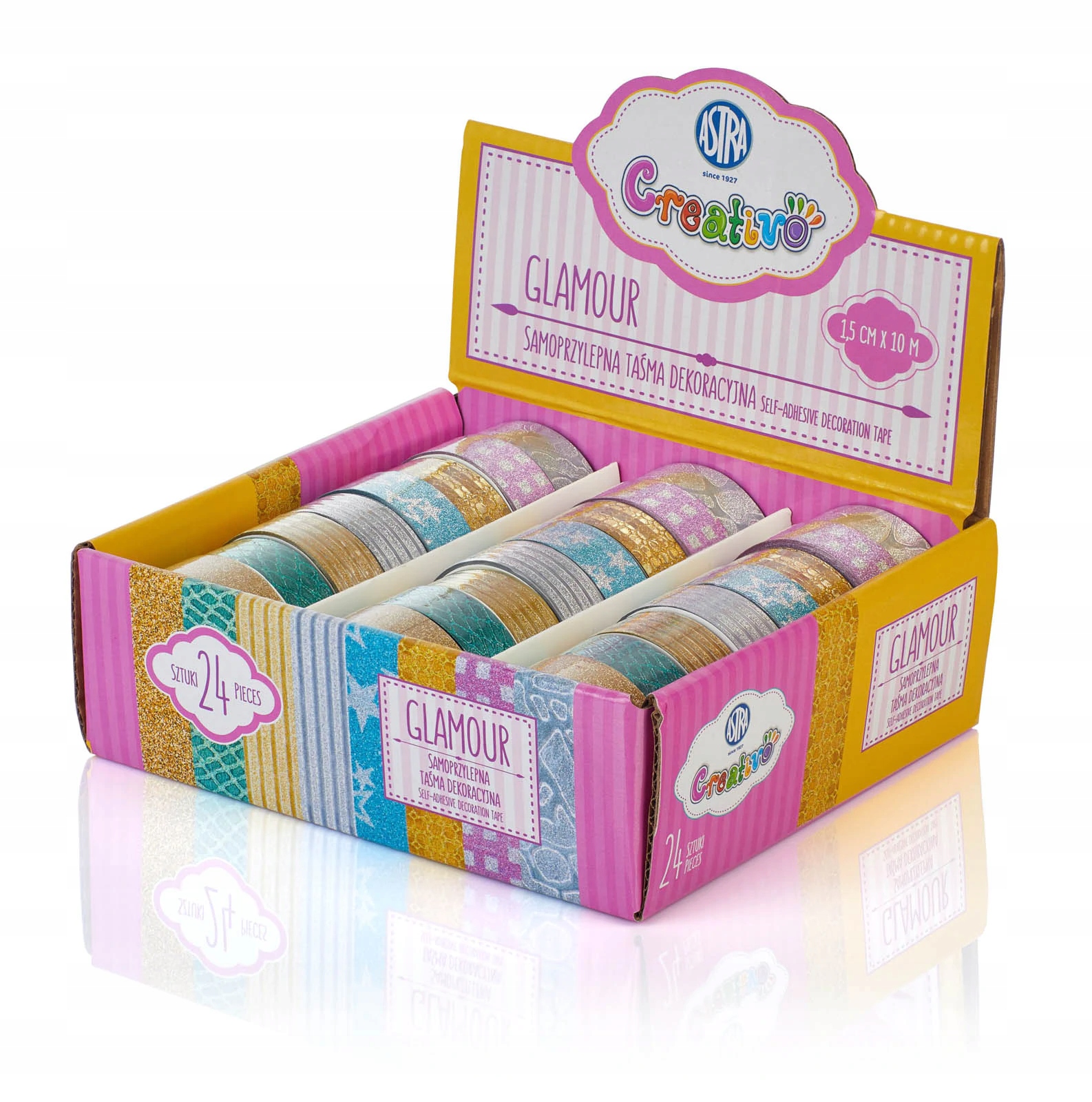 TAŚMA DEKORACYJNA GLAMOUR 1,5CM X 10M ASTRA WZ3 Kod producenta 421118003