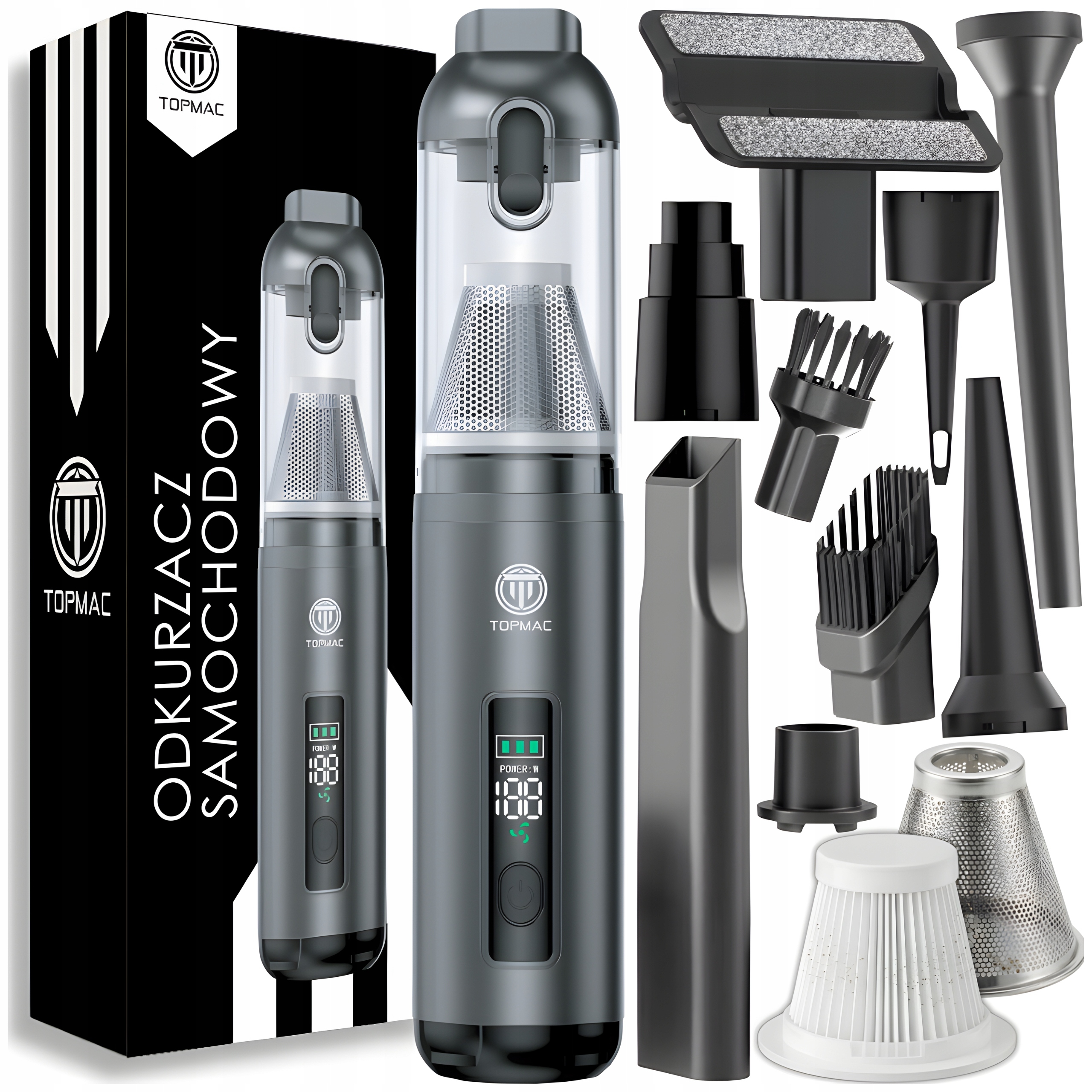 Výkonný Vysavač Do Auta 140W 18KPA Akumulátorový