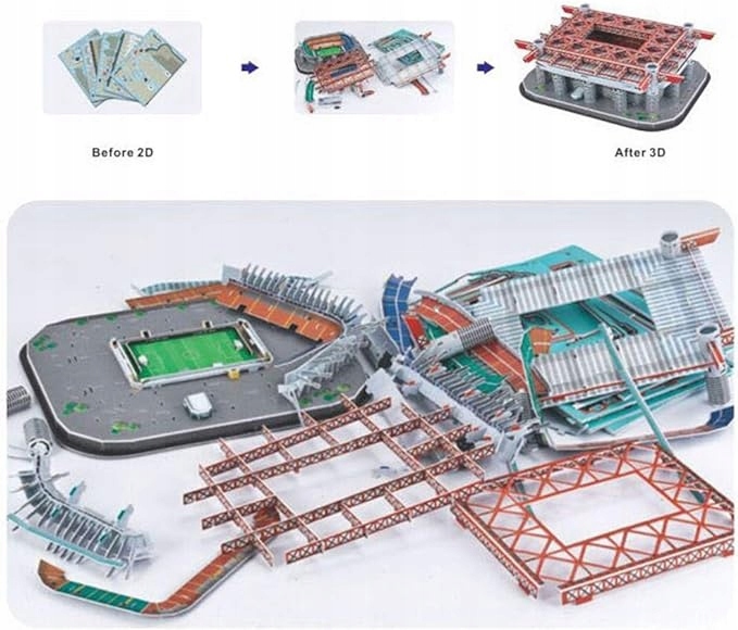 PUZZLE 3D STADION PIŁKARSKI AC MILAN INTER MEDIOLAN SAN SIRO DUŻY 113el Marka inna