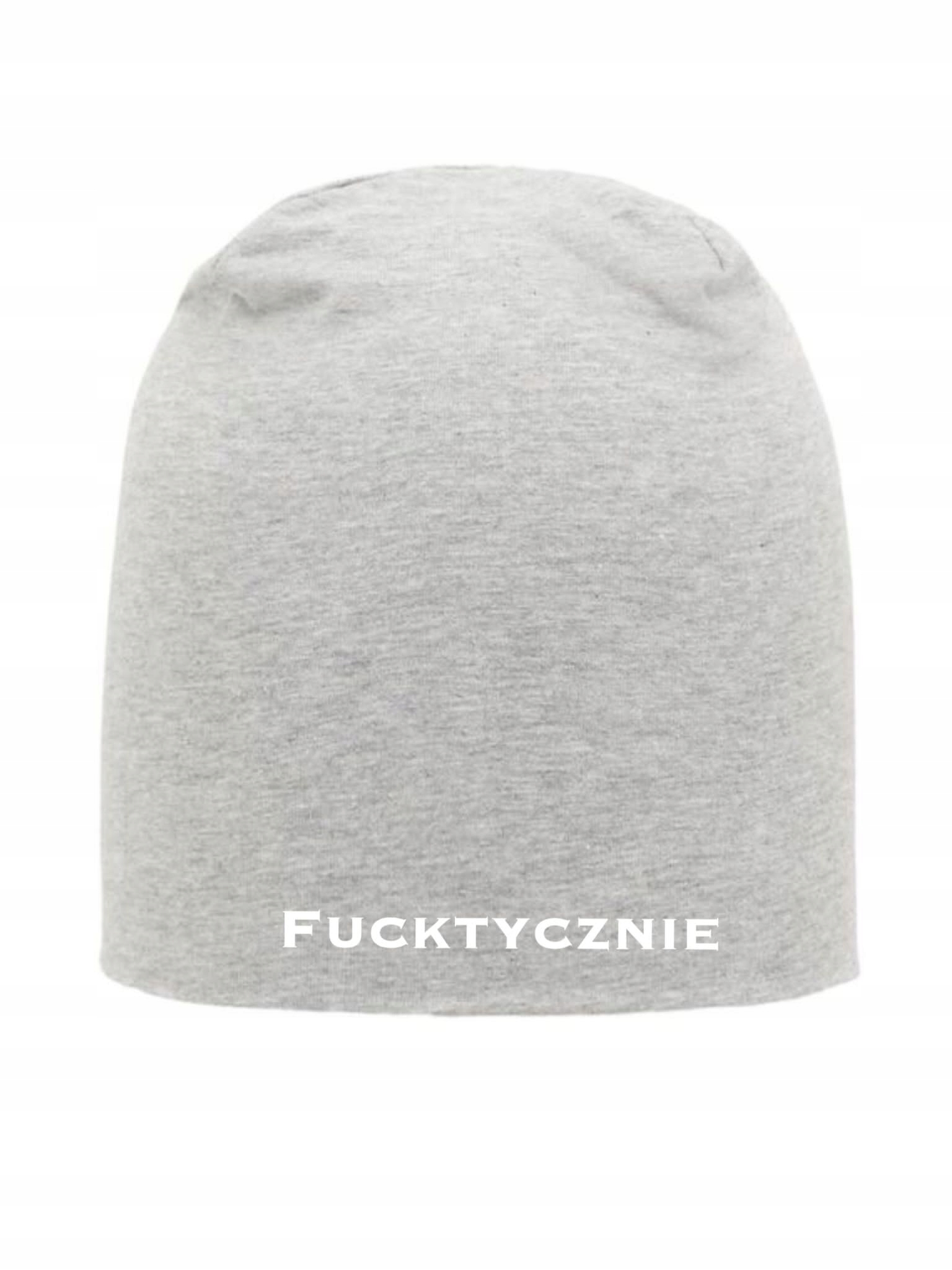 

Czapka Szara Oversize Smerfetka Beanie Fucktycznie