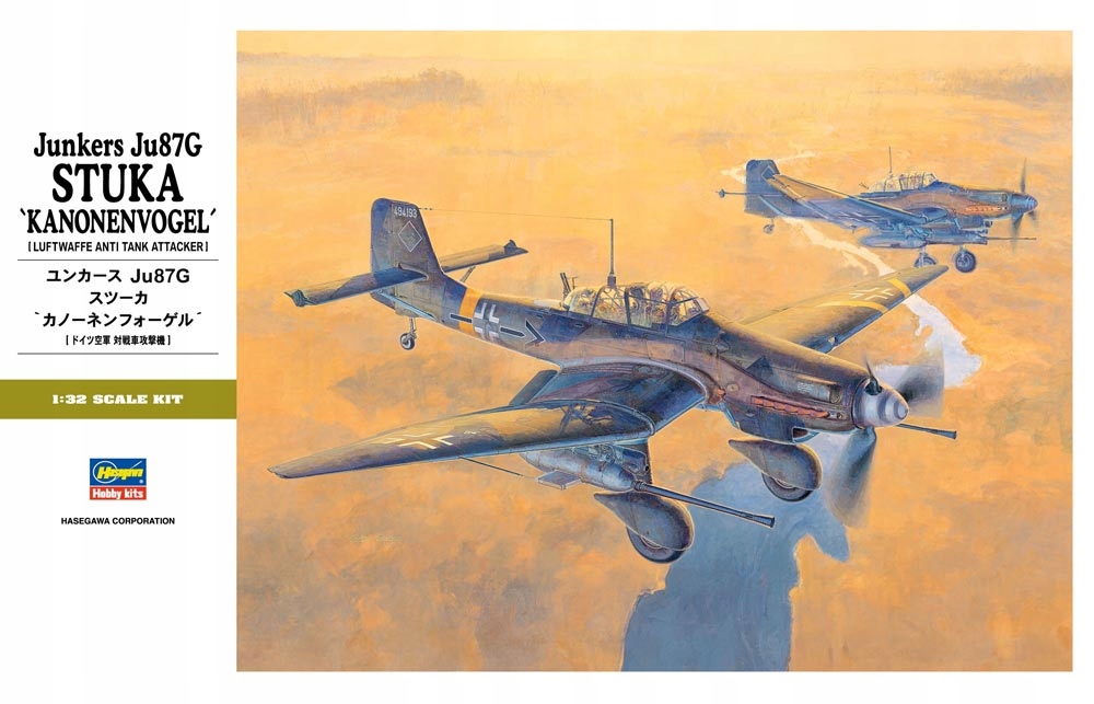 Junkers Ju 87G Stuka `Kanonenvogel` Hasegawa 08075 měřítko 1/32