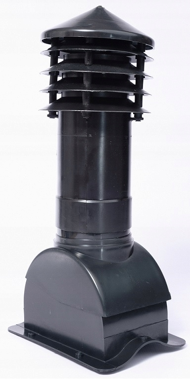 Kominek do blachodachówki/profil niski (CZARNY)