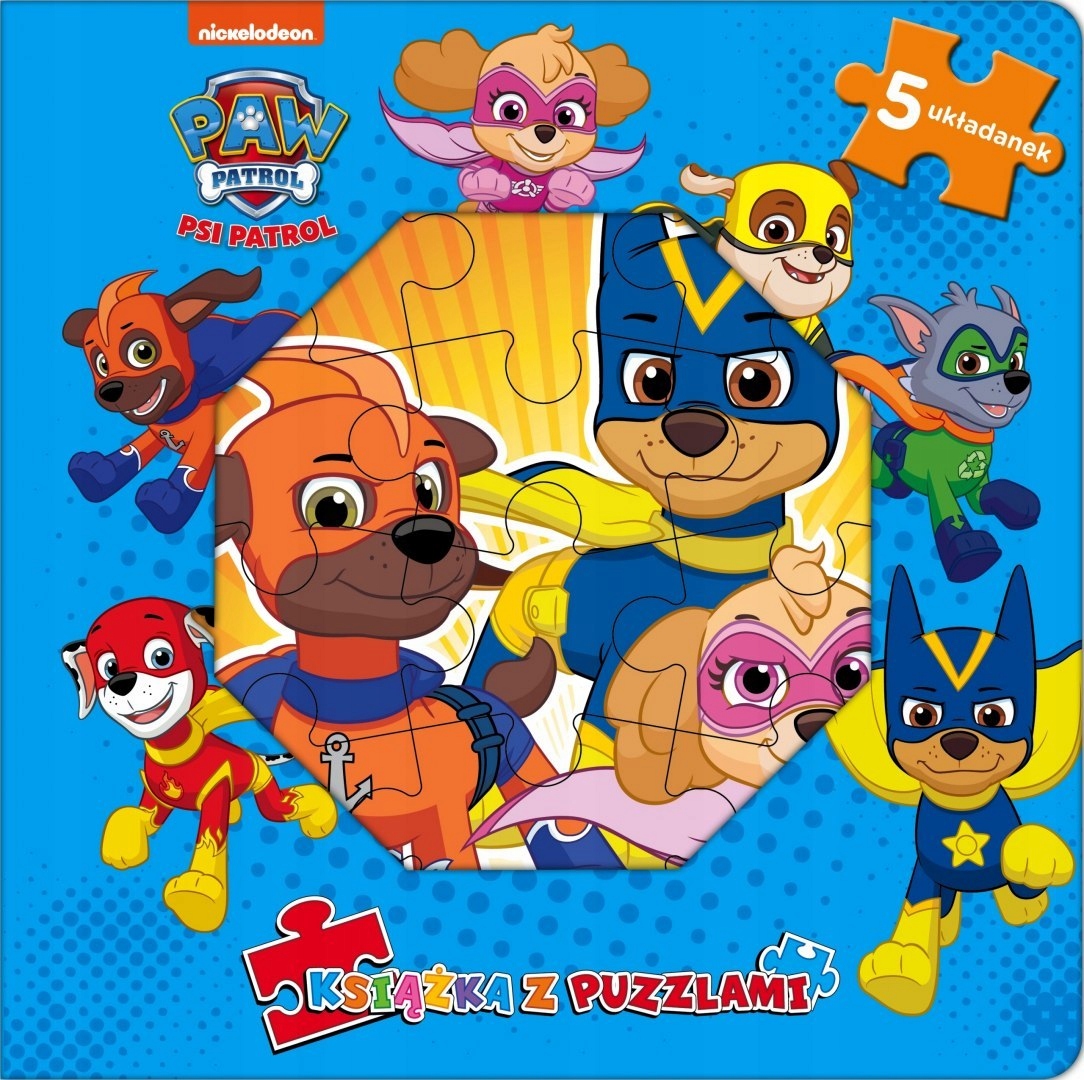 

Książka z Puzzlami 3 Psi Patrol Puzzle 5 Układanek