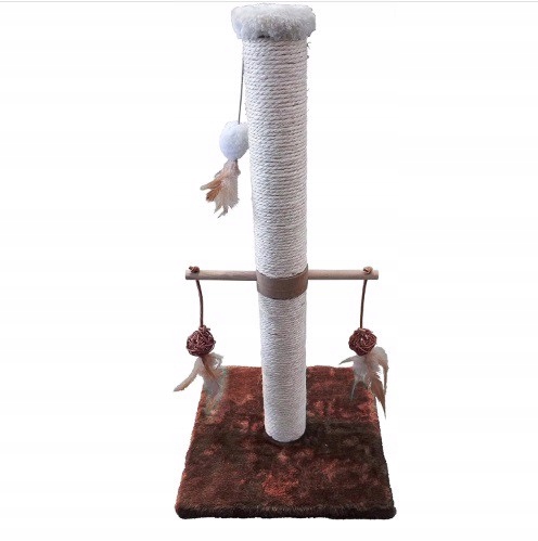 Levně Škrabadlo pro kočky, škrabací sloupek bambule 60 cm