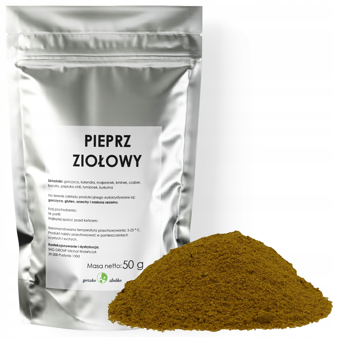 PIEPRZ ZIOŁOWY mielony 50g Waga 50 g