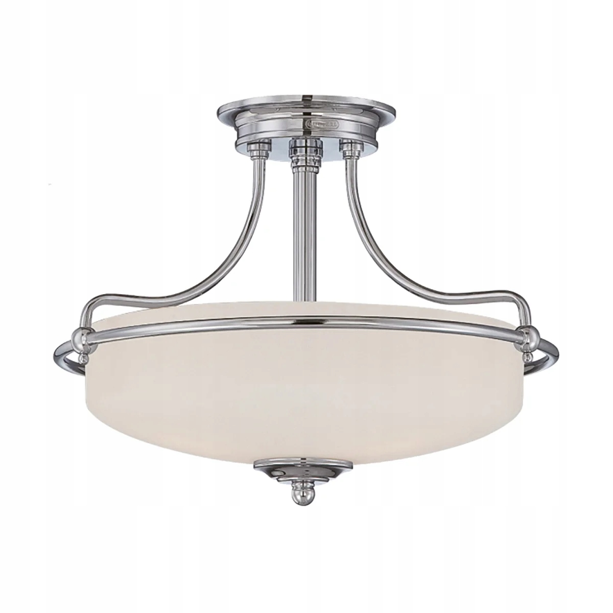 Stropná lampa leštená chróm 3 svetelné zdroje Griffin Quoizel