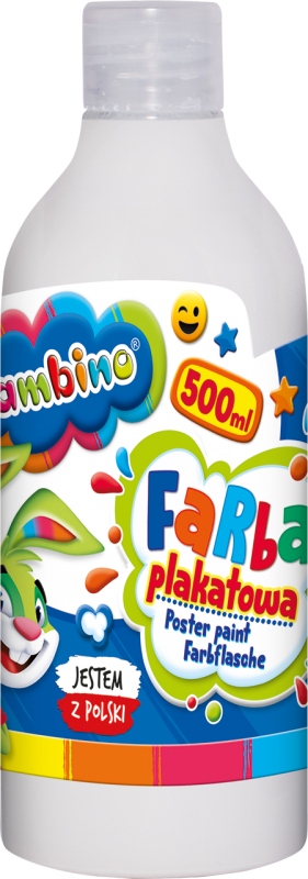 

Bambino farby plakatowe w butelce 500ml biała
