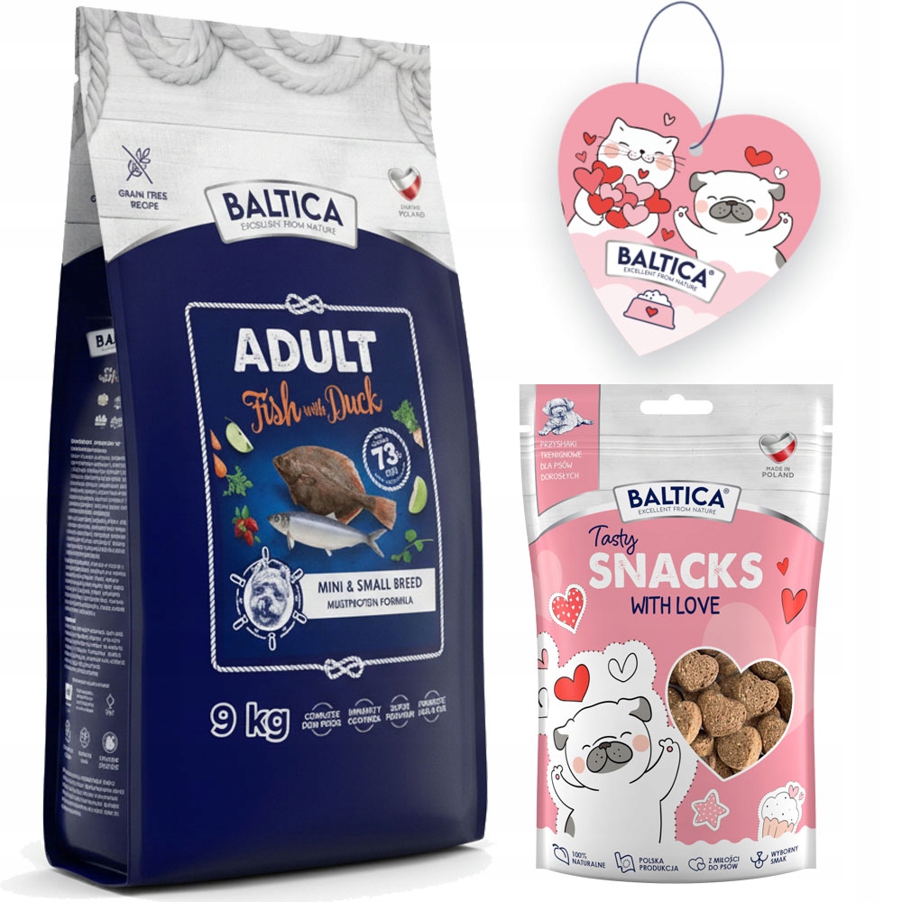 Baltica Adult Fish With Duck Xs/s 9KG Kaczka Ryby Dla Małych Ras Dorosłe