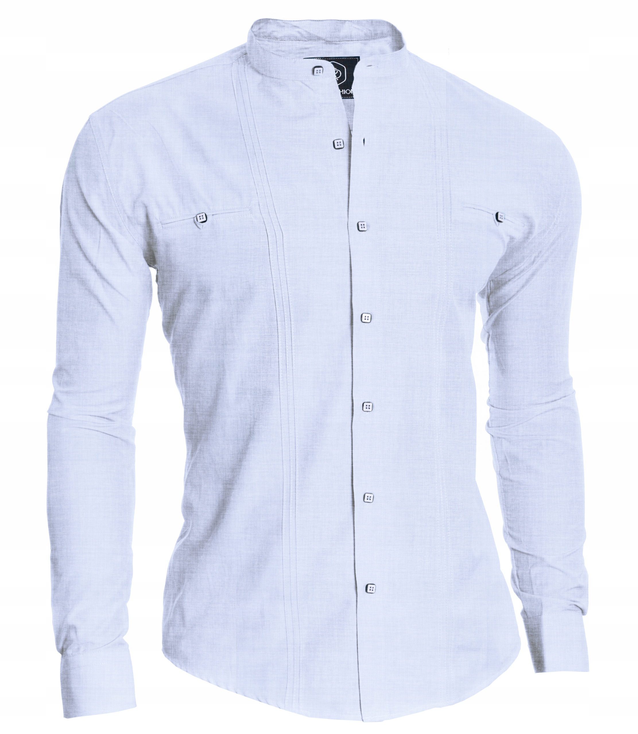 Koszula Męska Stójka Casual Codzienna Lniana Len Rozmiar S