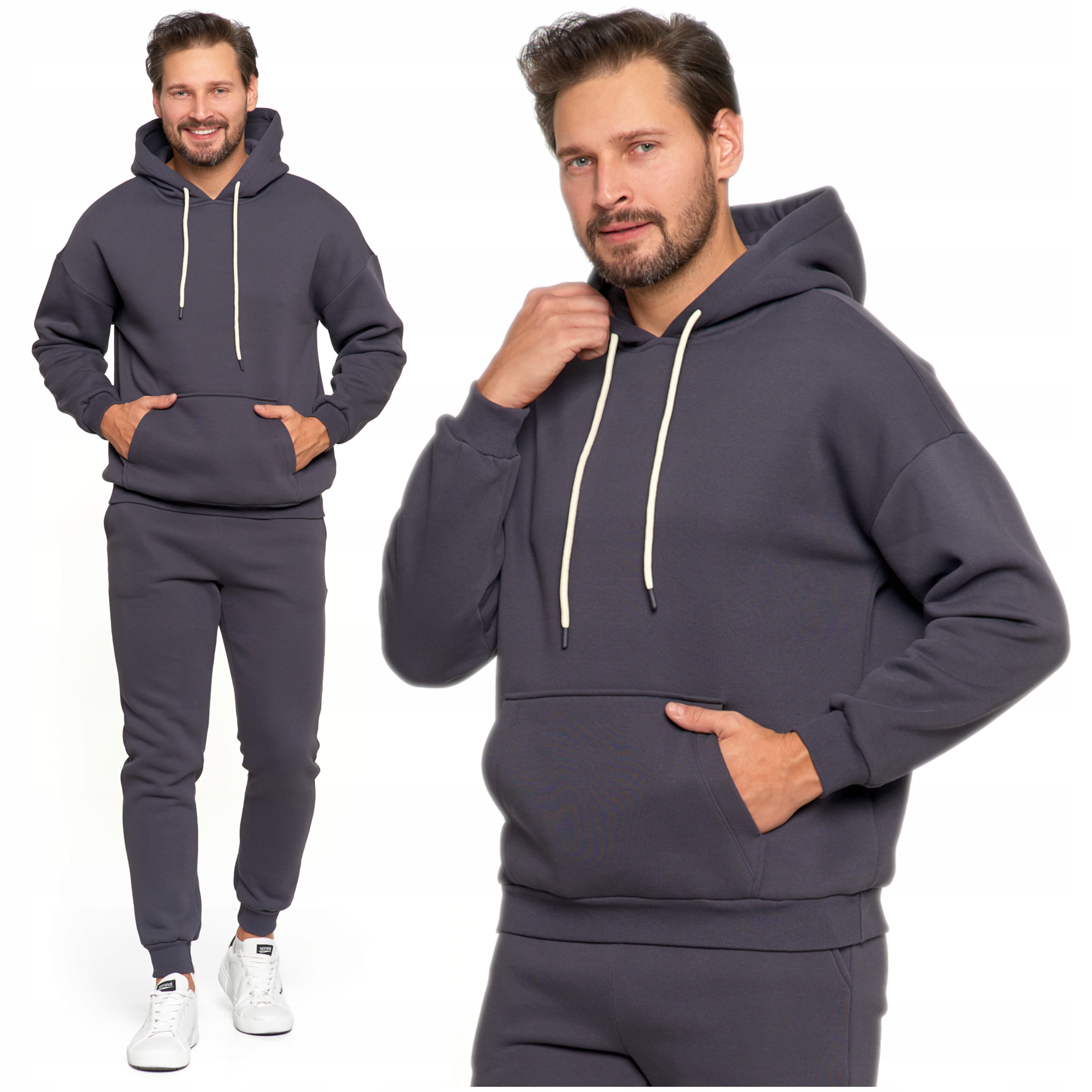 Teplá mikina Pánská Dresová Přes hlavu s kapucí Volná Oversize Moraj 3XL