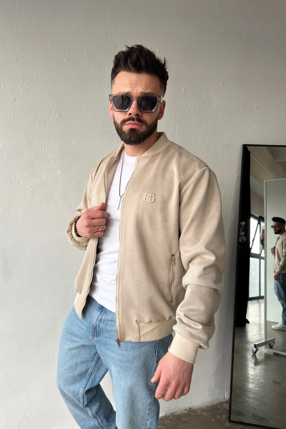 Pánská bunda Bg Era béžová XL