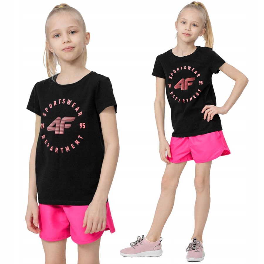 

Koszulka dziewczęca 4F bawełniana t-shirt sportowa