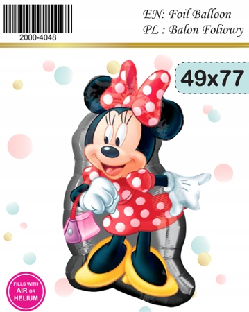 Balon Foliowy Minnie (49cm*77cm)