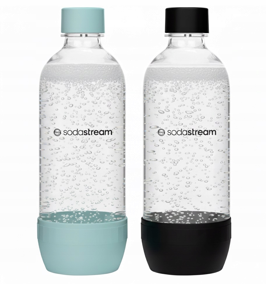 Butelki SodaStream Classic/ Jet 2 x 1l., błękitna i czarna, do zmywarki