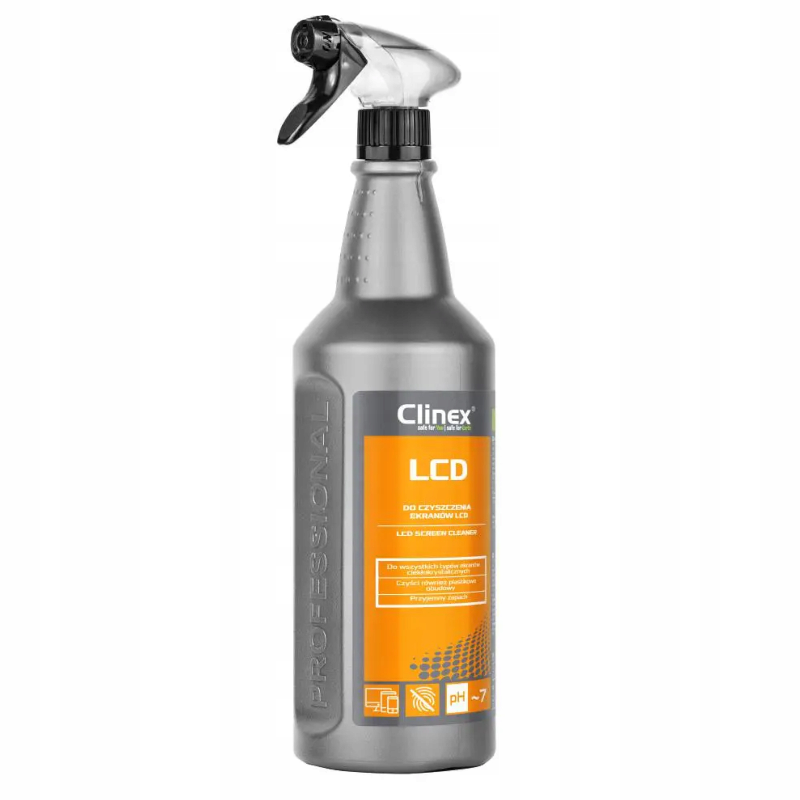 Clinex LCD 1L płyn do czyszczenia ekranów Tv LCD Oled monitorów Rtv