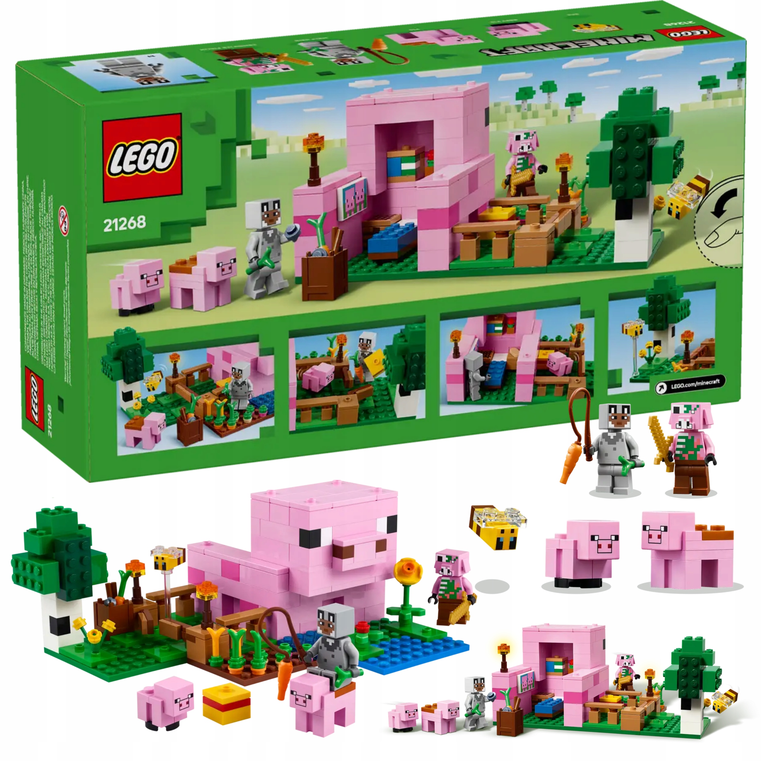 Lego Minecraft 21268 Dom Prosiaczka Świnki Zestaw Dla Fanów Gier