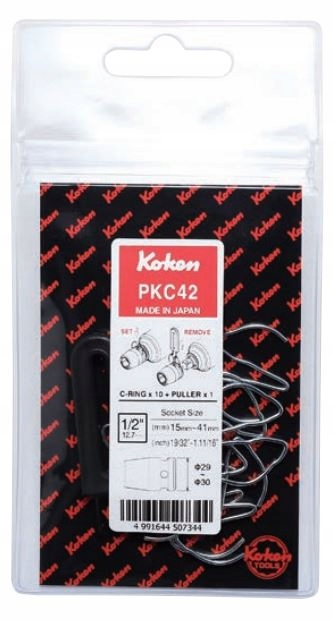 10 zawleczek zabezpieczających do nasadek udarowych 1/2'' Koken [PKC42]