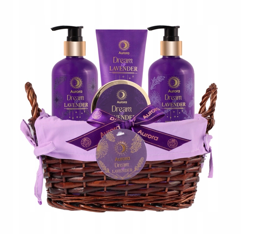 Aurora dárková sada kosmetiky v košíku Dream of Lavender