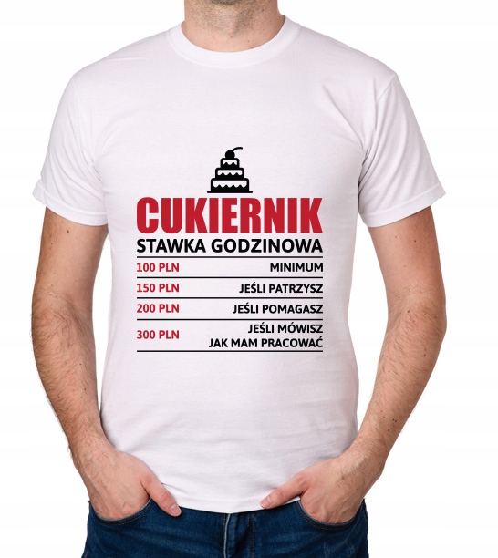 

koszulka Cukiernik stawka godzinowa prezent