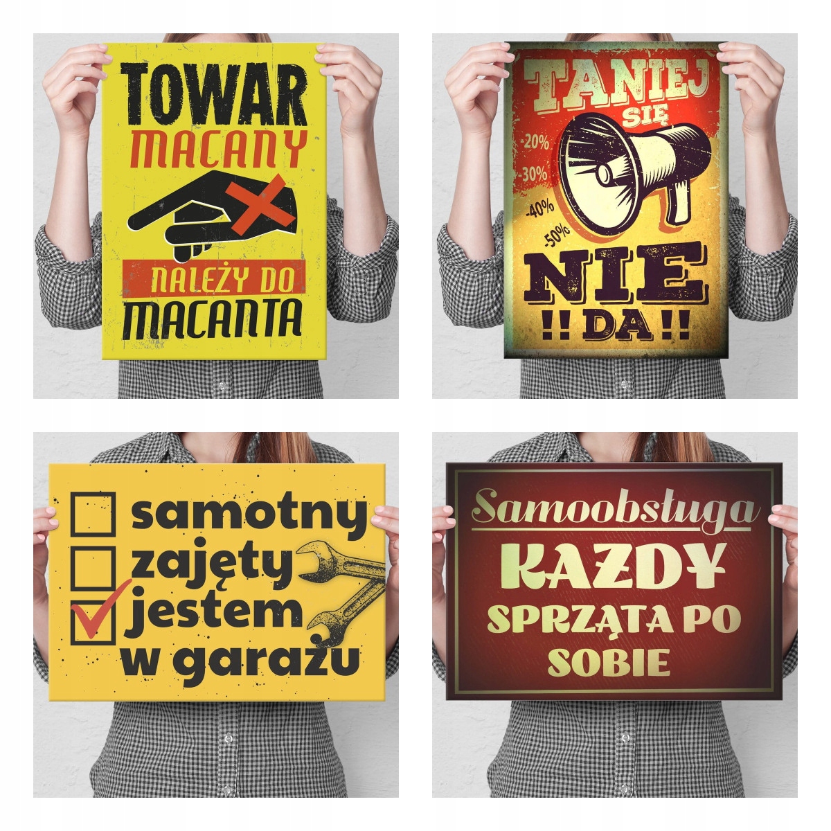 PREZENT BLACHA DEKORACJA OZDOBA ŚMIESZNY NAPIS DOBRZE SZYBKO TANIO Nazwa DOBRZE, SZYBKO, TANIO