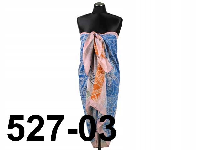 CHUSTA PLAŻOWA PRZEWIEWNE PAREO WZORY LATO 527-03