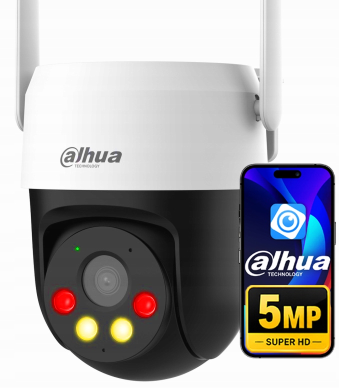WiFi otočná kamera 5MPx Dahua P5AE-PV Venkovní mikrofon Led Ir reproduktor