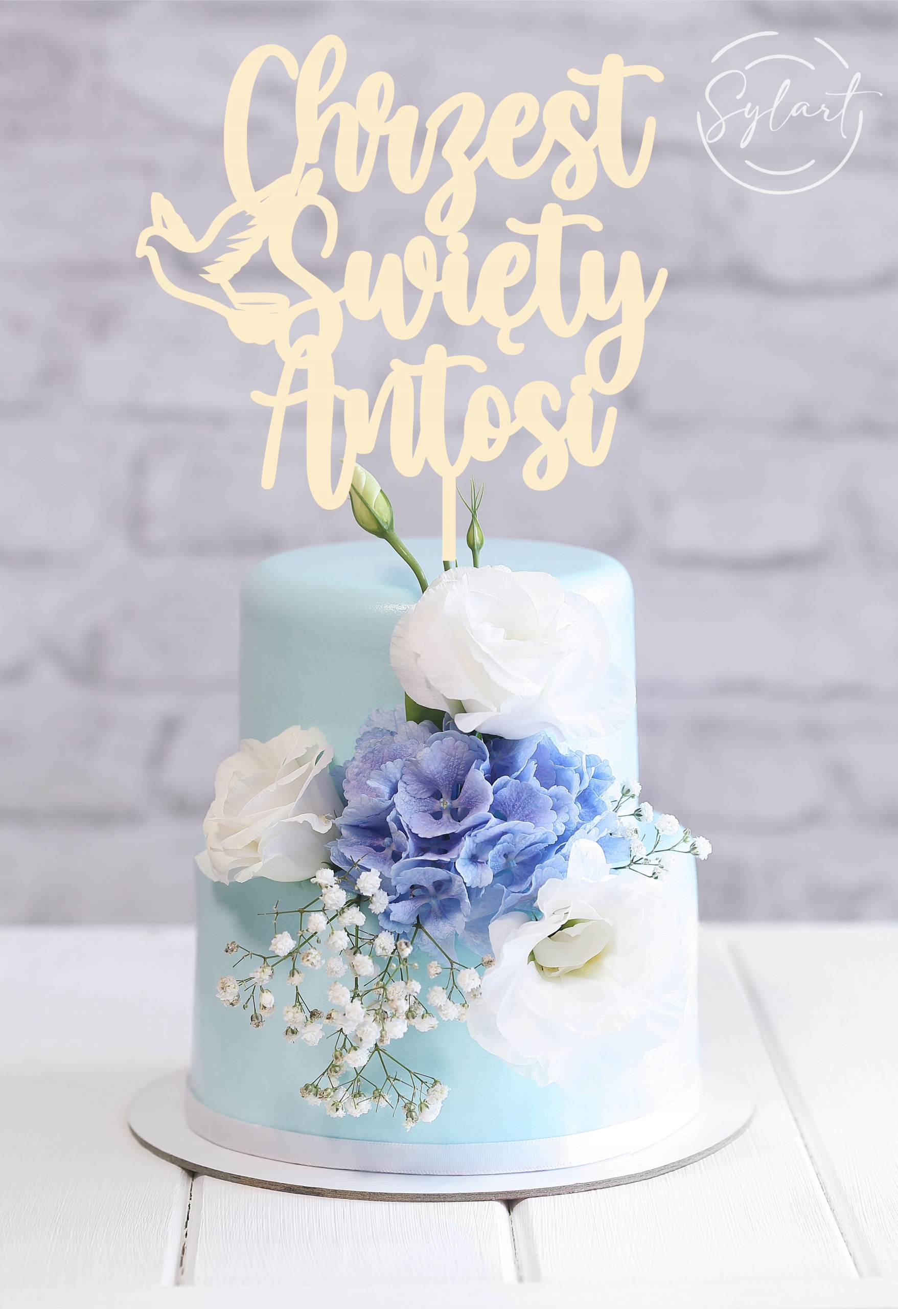 

Topper Na Tort Chrzest Święty Z Imieniem Sklejka