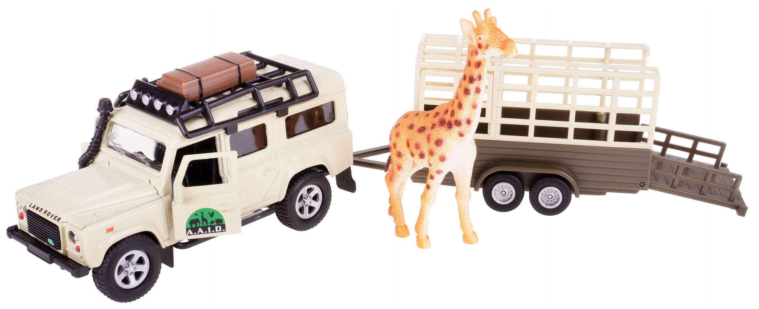 LAND ROVER DEFENDER SAFARI METALOWY Z PRZYCZEPKĄ ! Kod producenta 521723