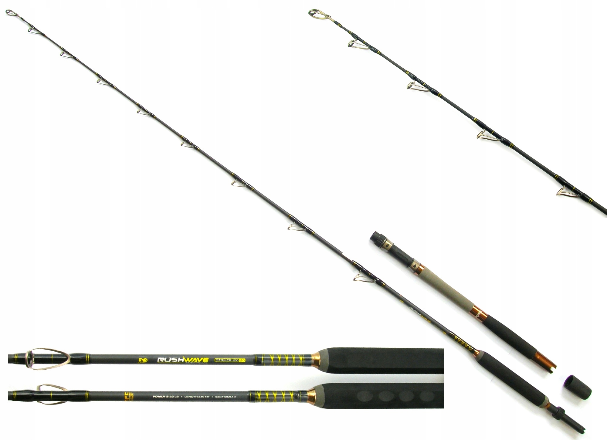 Prut Exori Rush Wave Live Bait Trolling 2,1 m 12-20LB Špičkový