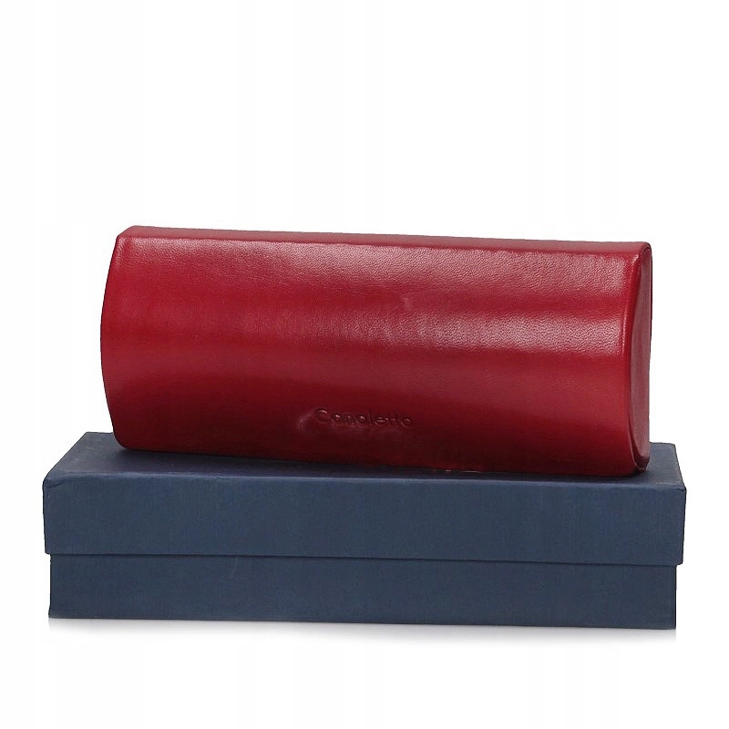 Červené kožené pouzdro na brýle Canaletto 107-s135