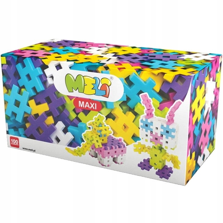 

Klocki Konstrukcyjne Wafle Meli Maxi Pink 100 el.