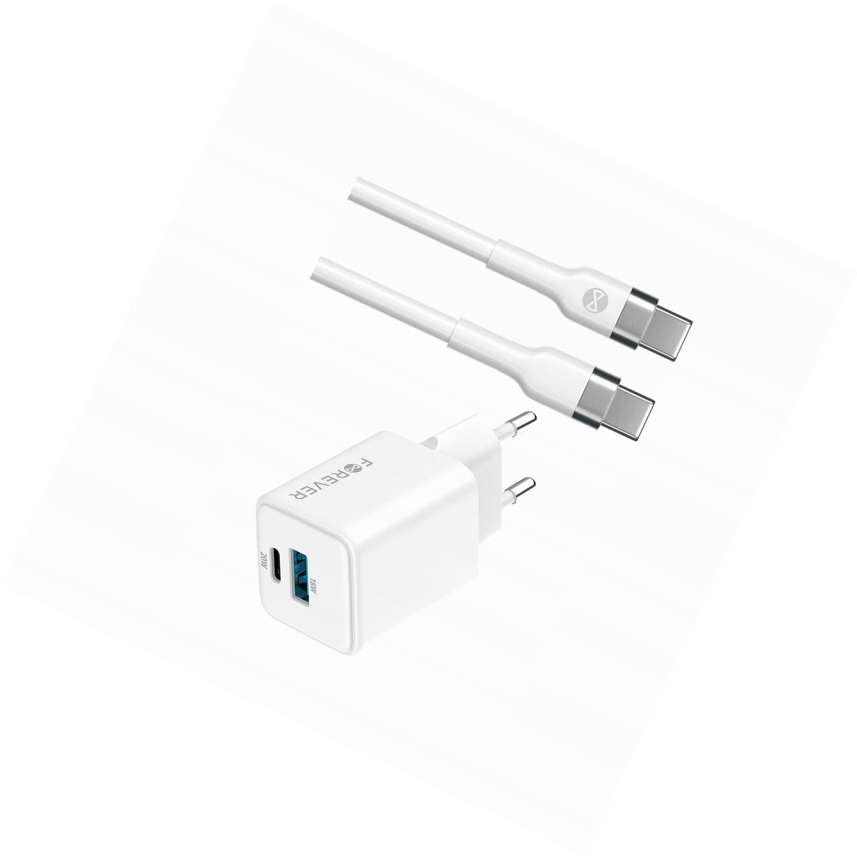 Szybka ładowarka GaN 20W Usb i Usb-c z kablem do Motorola Moto G55 5G