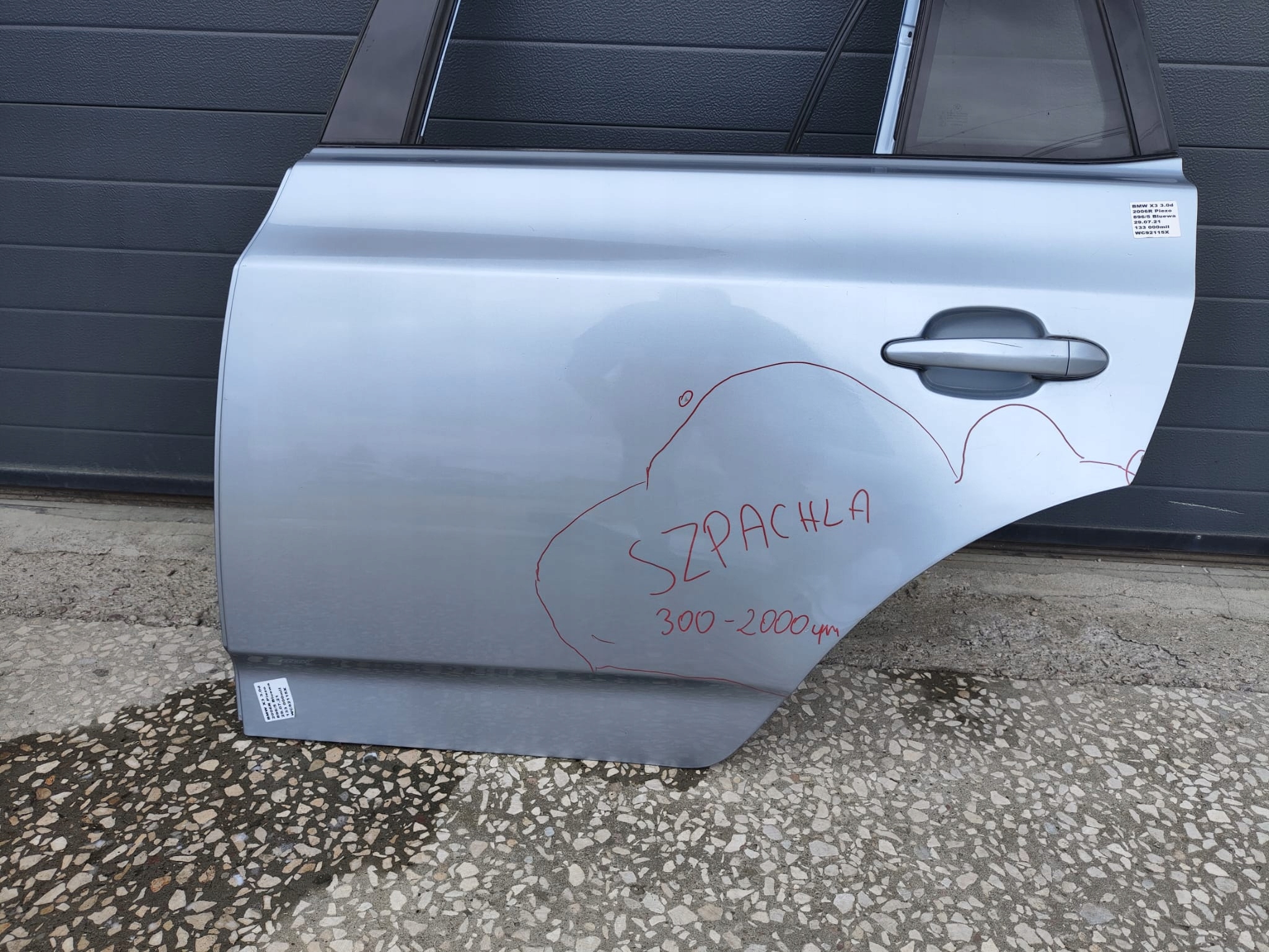 BMW E83 X3 3.0D door left rear part 896 BLUEWATER