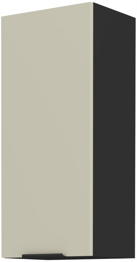 Vysoká Závěsná Kuchyňská Skříňka S Policemi, Černý Kašmír, 90 X 40 CM