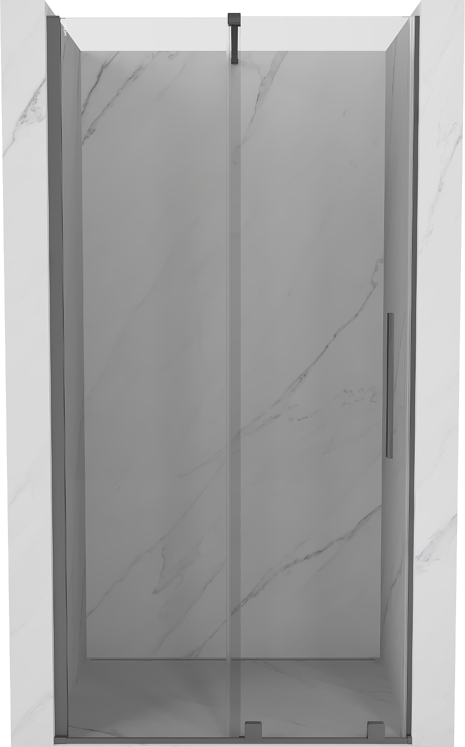 Mexen Velar Drzwi Prysznicowe Rozsuwane 100 CM Transparent Gun Metal