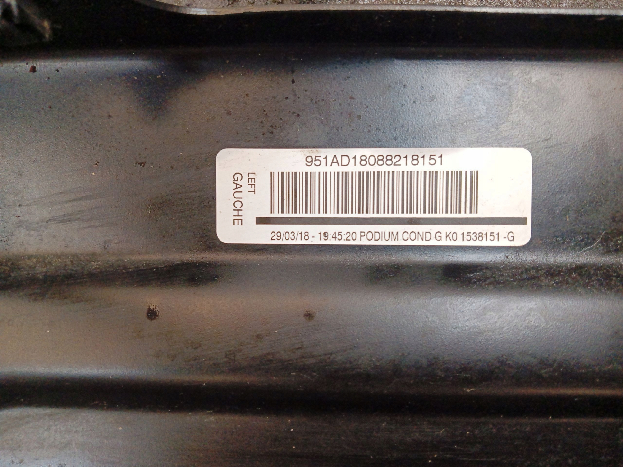 support seat left PEUGEOT EXPERT III CITROEN JUMPY III