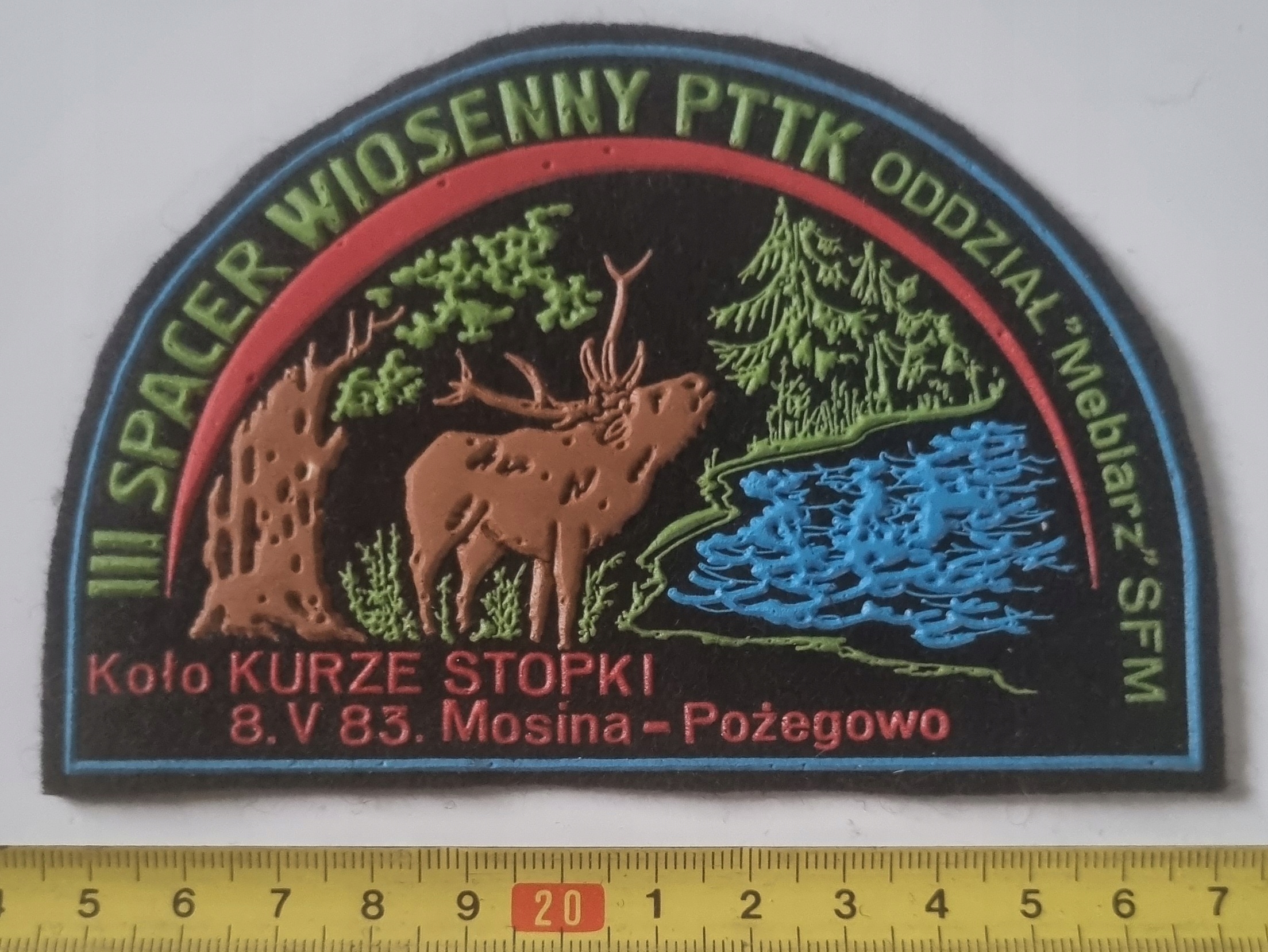 NASZYWKA III SPACER WIOSENNY PTTK ODDZIAŁ MEBLARZ 1983 MOSINA KURZE STOPKI