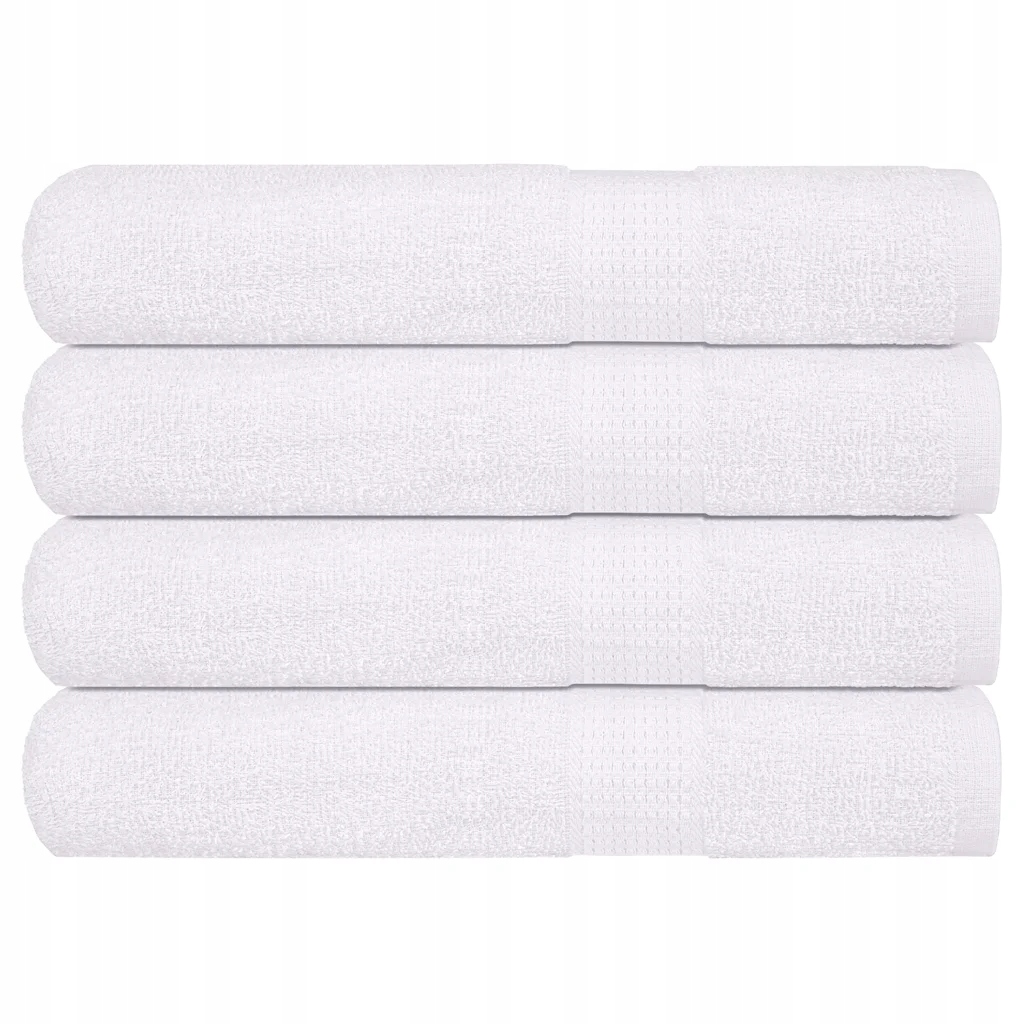 Ručníky 4 ks bílé 100x200 cm 360 g/m² 100% bavlna Bílá 136666