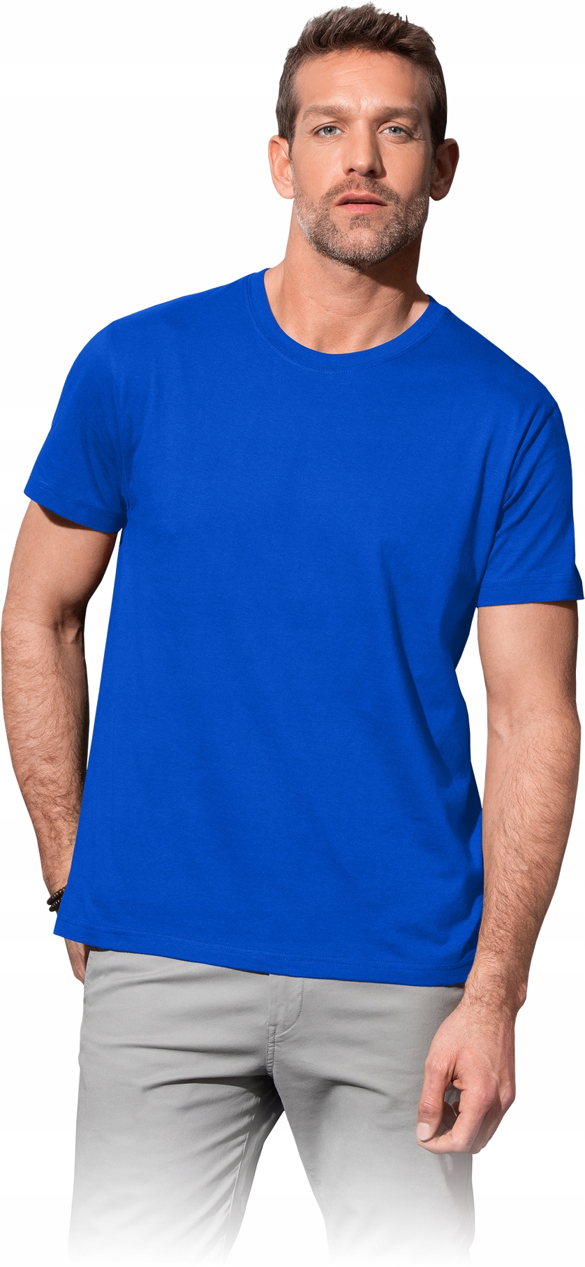 

T-shirt męski bawełniany bez szwów bocznych