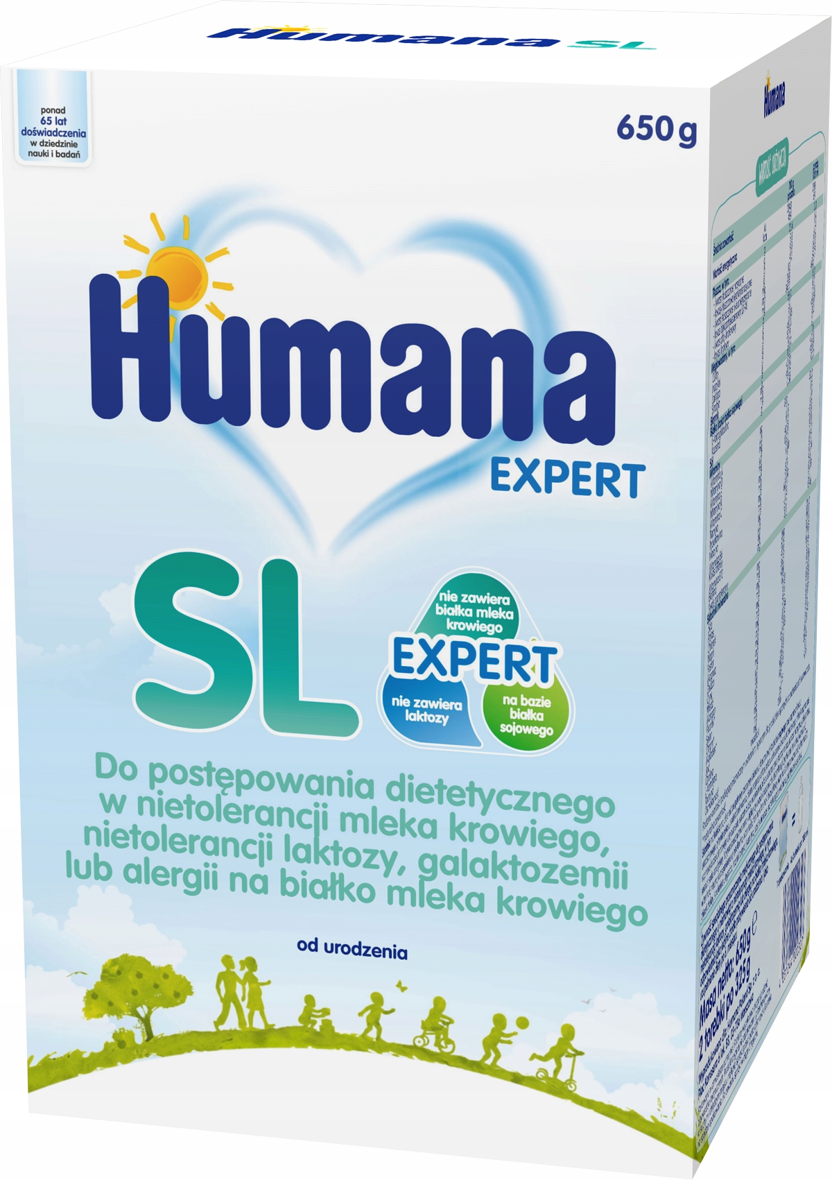 HUMANA SL EXPERT MLEKO BEZ LAKTOZY NA BAZIE BIAŁKA SOJOWEGO 650g