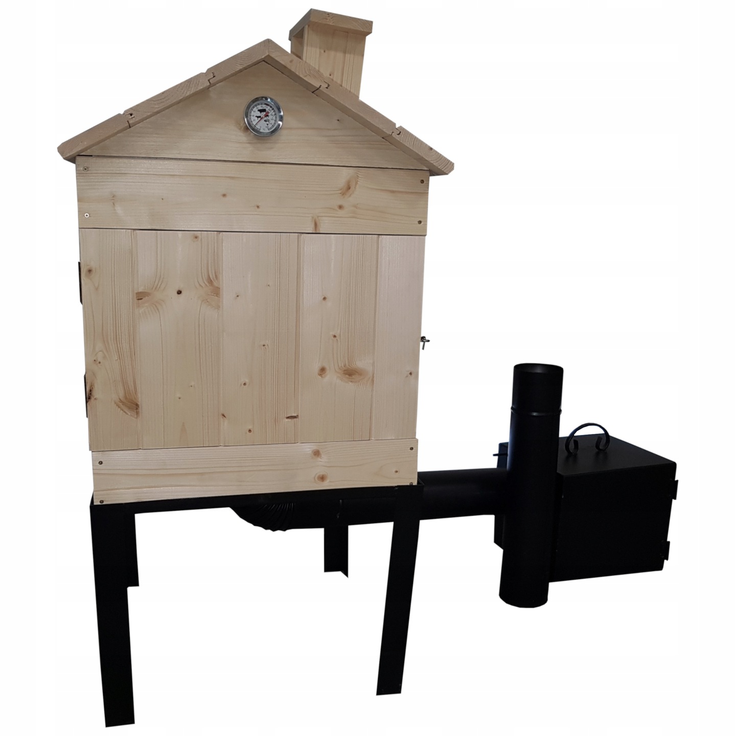 WĘDZARNIA OGRODOWA XXL. 60x60cm drewniana. Komplet