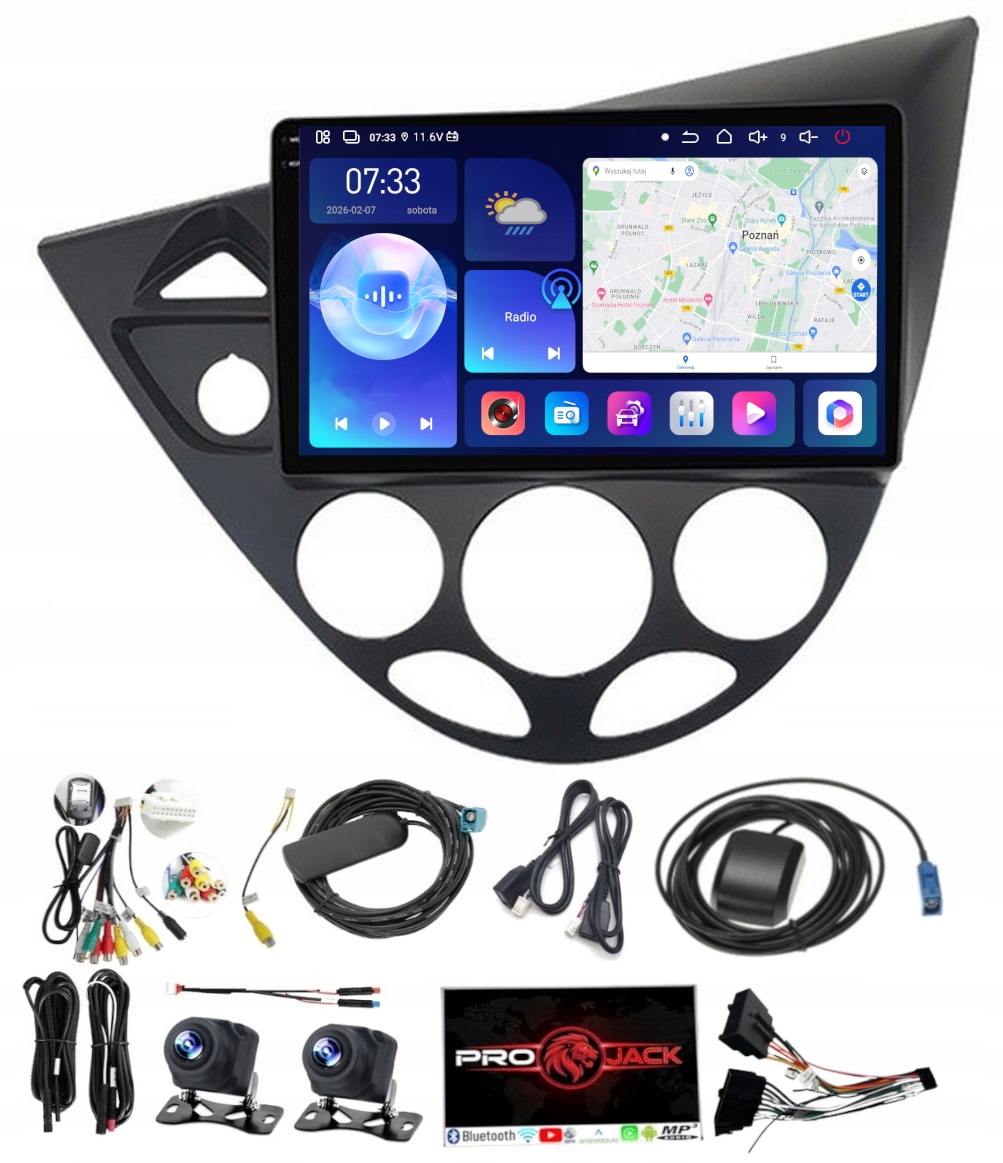 Rádio Navigace Carplay Android Ford Focus 1999-2005 6GB 128GB Sim