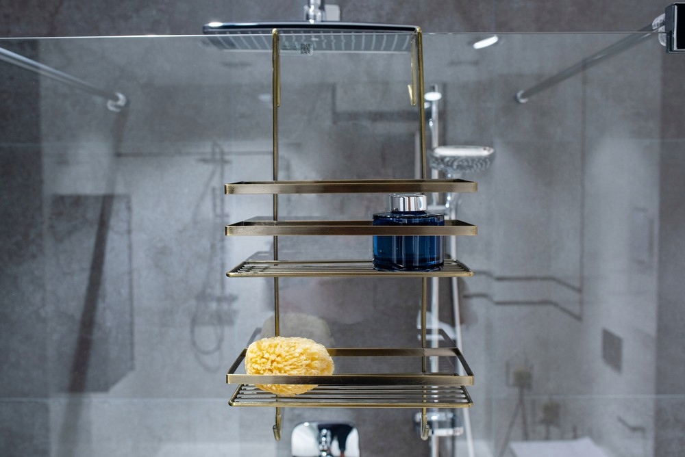 Półka druciana AWD Interior złota przykręcana 1708 Wysokość mebla 49.5 cm