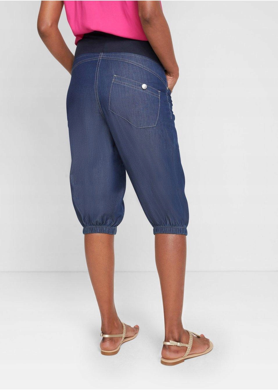 Bonprix 50 CIĄŻOWE SPODNIE RYBACZKI