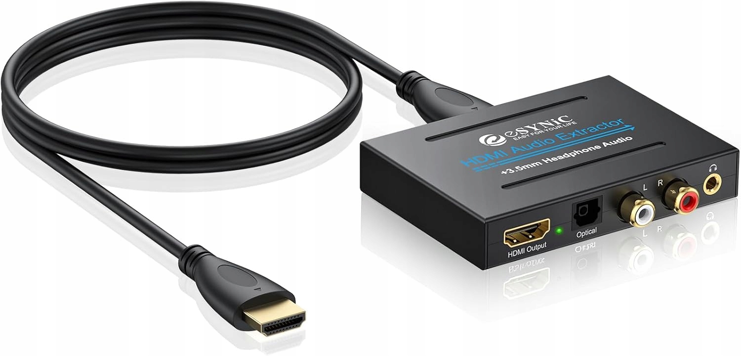 eSynic přenosný Hdmi extraktor zvuku 4K@30Hz