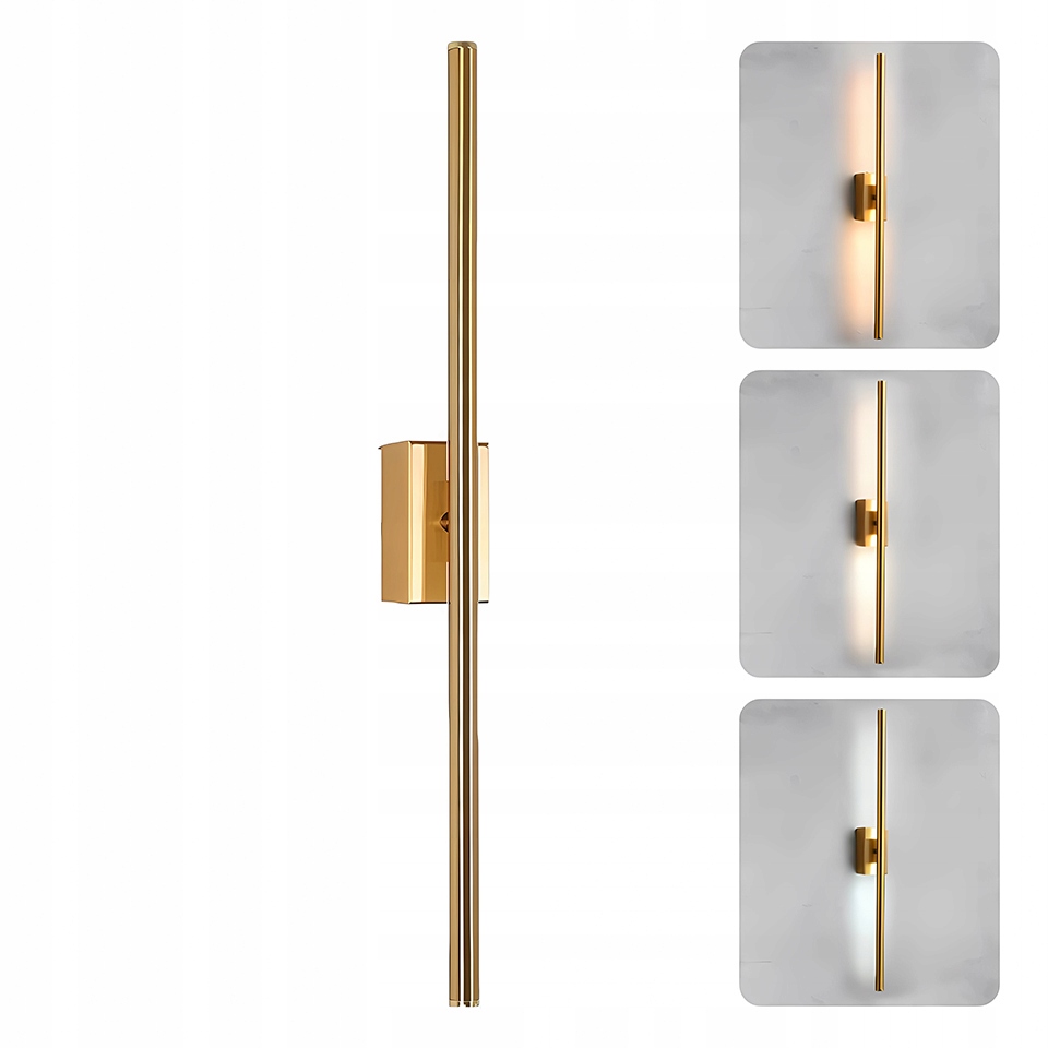 Lampa Kinkiet Ścienny Led Złoty 8W 3000K/4000K/6000K Nowoczesny Do Salonu