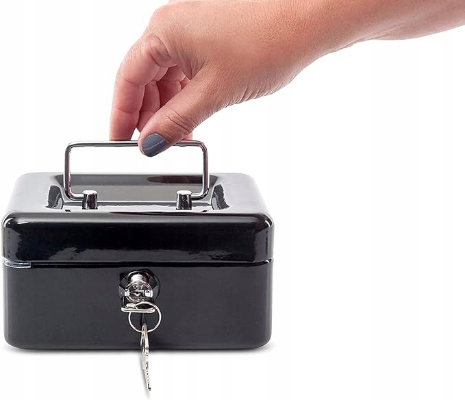 WYTRZYMAŁA Metalowa Kasetka na Pieniądze Bilon Sejf + Klucze Solidna EAN (GTIN) 5905902400697