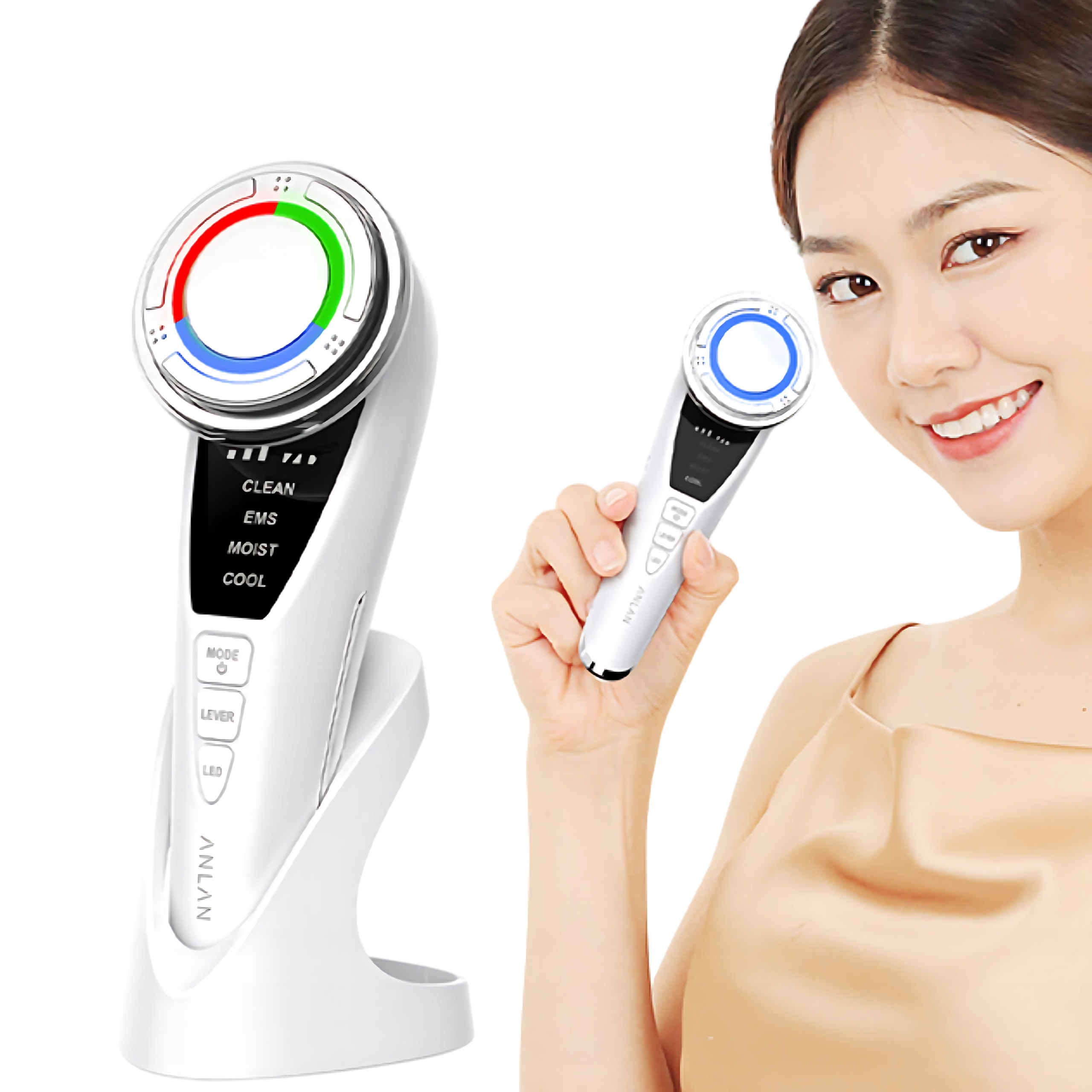 Ultrazvukový Masážní Přístroj na obličej se světelnou terapií Anlan Lifting